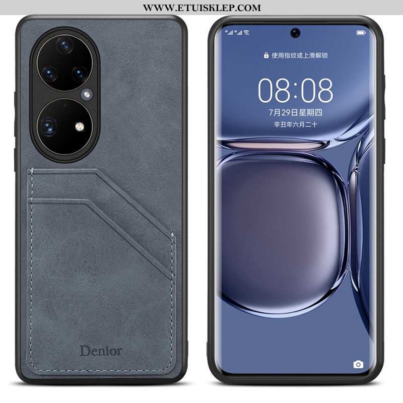 Etui do Huawei P50 Pro Etui Na Karty Z Podwójnymi Przegródkami Denior